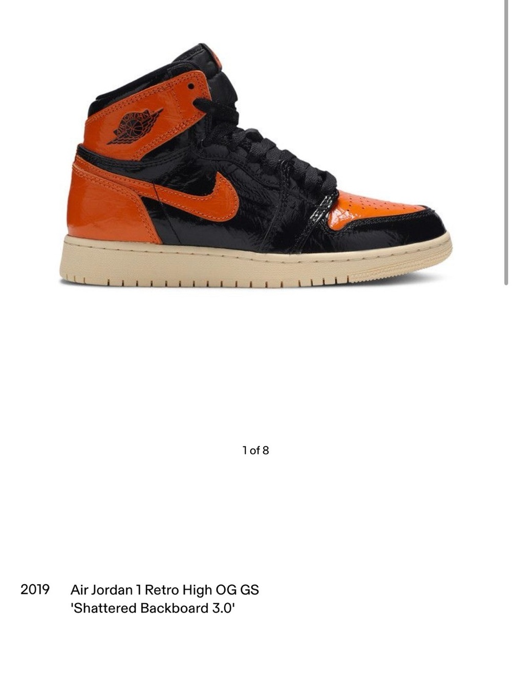 Jordan Air Jordan 1 Retro High OG GS Black and Orange